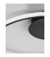 Fuline 50cm Integrated LED Semi Flush Light Sandy Black Aluminium LED 32W 2320 Lm 3000K-5