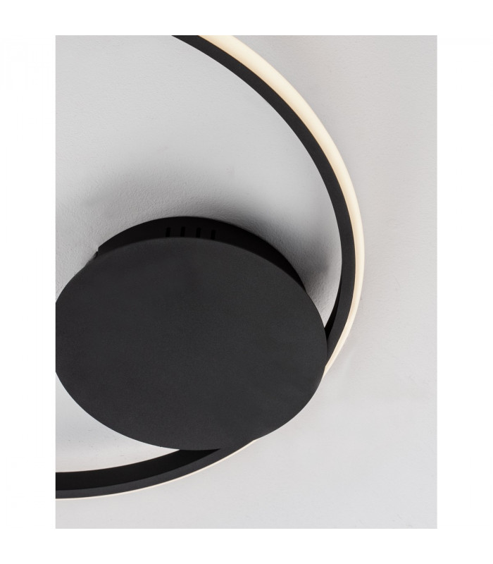 Fuline 50cm Integrated LED Semi Flush Light Sandy Black Aluminium LED 32W 2320 Lm 3000K-6
