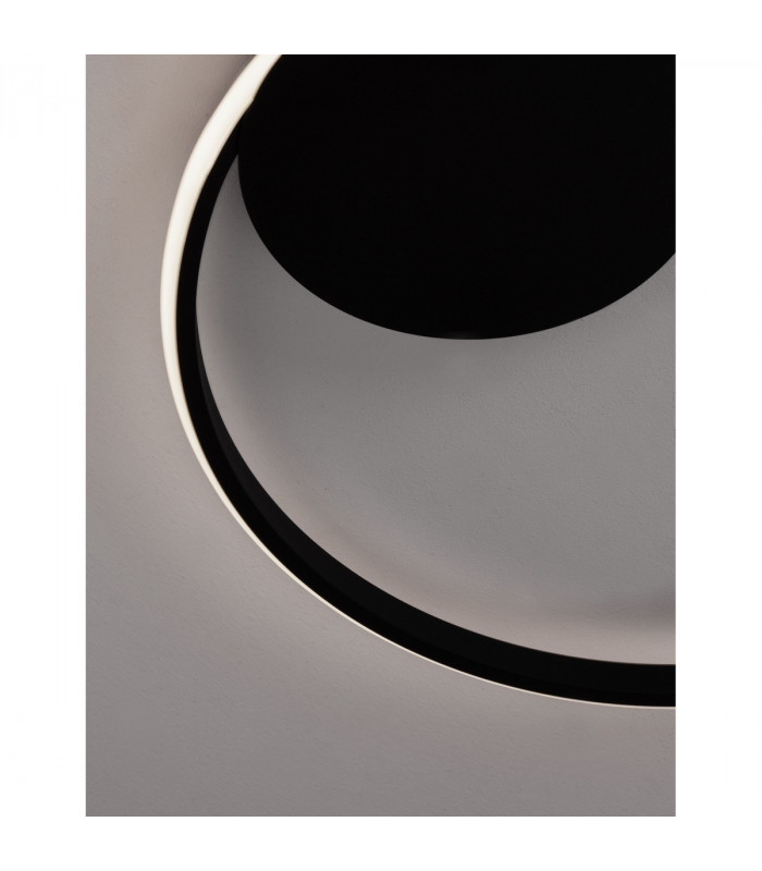 Fuline 50cm Integrated LED Semi Flush Light Sandy Black Aluminium LED 32W 2320 Lm 3000K-7