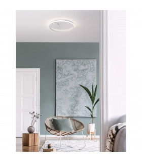 Fuline 50cm Integrated LED Semi Flush Light Sandy White Aluminium LED 32W 2320Lm 3000K-2