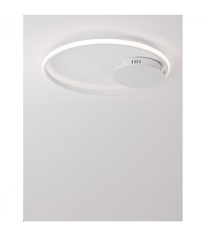 Fuline 50cm Integrated LED Semi Flush Light Sandy White Aluminium LED 32W 2320Lm 3000K-3