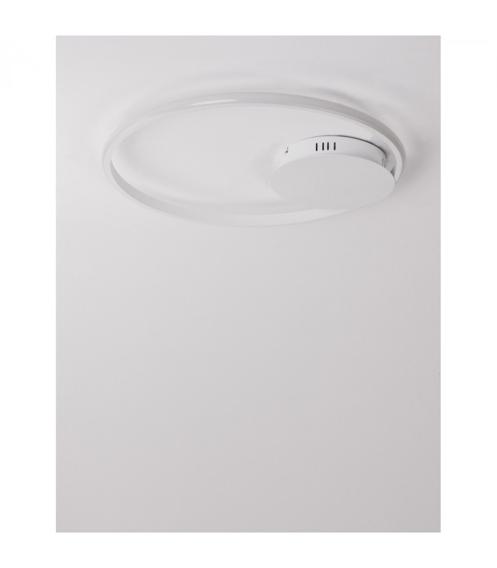 Fuline 50cm Integrated LED Semi Flush Light Sandy White Aluminium LED 32W 2320Lm 3000K-4