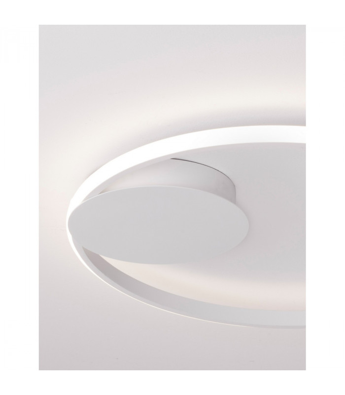 Fuline 50cm Integrated LED Semi Flush Light Sandy White Aluminium LED 32W 2320Lm 3000K-5