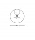 Fuline 50cm Integrated LED Semi Flush Light Sandy White Aluminium LED 32W 2320Lm 3000K-7