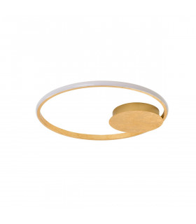 Fuline 50cm Integrated LED Semi Flush Light Gold Leaf Aluminium LED 32W 2320Lm 3000K-1