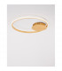 Fuline 50cm Integrated LED Semi Flush Light Gold Leaf Aluminium LED 32W 2320Lm 3000K-3