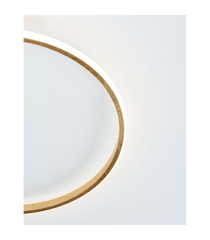 Fuline 50cm Integrated LED Semi Flush Light Gold Leaf Aluminium LED 32W 2320Lm 3000K-7