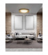 Zano 50cm Integrated LED Semi Flush Light Metal White Outside Golden Leaf Inside LED 28W 1400Lm 3000K-2