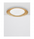 Zano 50cm Integrated LED Semi Flush Light Metal White Outside Golden Leaf Inside LED 28W 1400Lm 3000K-3
