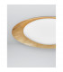 Zano 50cm Integrated LED Semi Flush Light Metal White Outside Golden Leaf Inside LED 28W 1400Lm 3000K-6