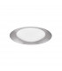 Zano 50cm Integrated LED Semi Flush Light Metal White Outside Silver Leaf Inside LED 28W 1400Lm 3000K-1