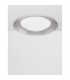 Zano 50cm Integrated LED Semi Flush Light Metal White Outside Silver Leaf Inside LED 28W 1400Lm 3000K-4