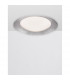 Zano 50cm Integrated LED Semi Flush Light Metal White Outside Silver Leaf Inside LED 28W 1400Lm 3000K-5