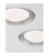 Zano 50cm Integrated LED Semi Flush Light Metal White Outside Silver Leaf Inside LED 28W 1400Lm 3000K-6
