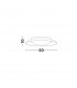Zano 50cm Integrated LED Semi Flush Light Metal White Outside Silver Leaf Inside LED 28W 1400Lm 3000K-7