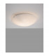 Minori 2 Light Flush Ceiling Light White Clear Structured Glass Chrome Metal LED E27-3