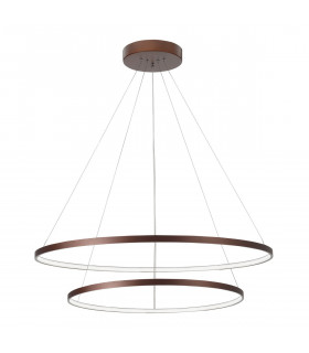 Ferrol Integrated LED Pendant Ceiling Light Coffee Brown Aluminium Adjustable LED 85W 4500Lm 3000K-1