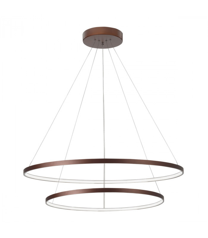 Ferrol Integrated LED Pendant Ceiling Light Coffee Brown Aluminium Adjustable LED 85W 4500Lm 3000K-1