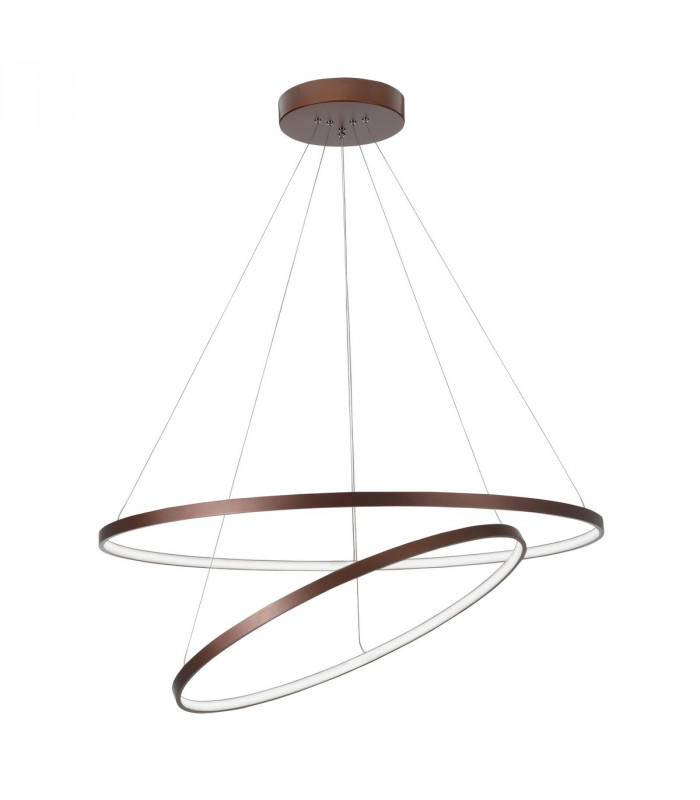 Ferrol Integrated LED Pendant Ceiling Light Coffee Brown Aluminium Adjustable LED 85W 4500Lm 3000K-3