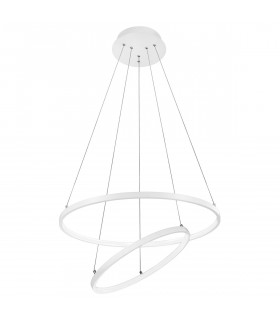 Dea Integrated LED Pendant Ceiling Light Matt White Aluminium Adjustable LED 85W 4500Lm 3000K-1