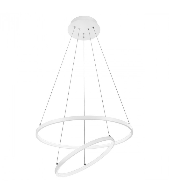 Dea Integrated LED Pendant Ceiling Light Matt White Aluminium Adjustable LED 85W 4500Lm 3000K-1