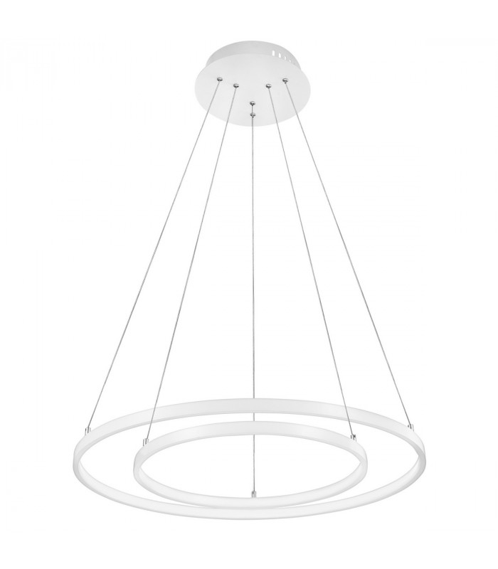 Dea Integrated LED Pendant Ceiling Light Matt White Aluminium Adjustable LED 85W 4500Lm 3000K-3