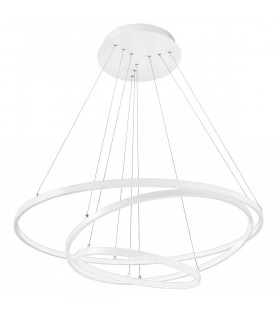 Dea Integrated LED Pendant Ceiling Light Matt White Aluminium Adjustable LED 145W 8100Lm 3000K-1