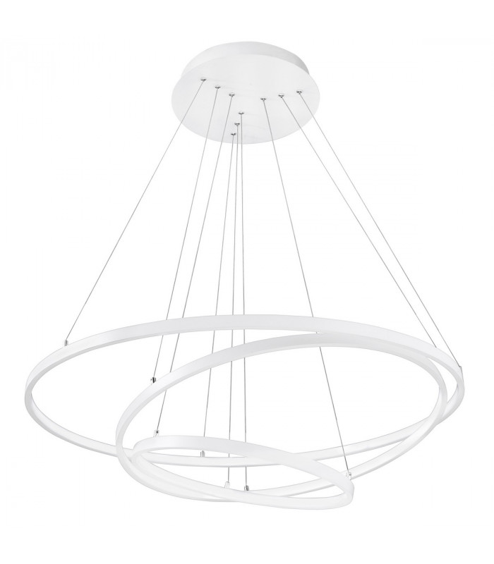 Dea Integrated LED Pendant Ceiling Light Matt White Aluminium Adjustable LED 145W 8100Lm 3000K-1