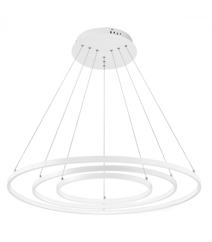 Dea Integrated LED Pendant Ceiling Light Matt White Aluminium Adjustable LED 145W 8100Lm 3000K-3