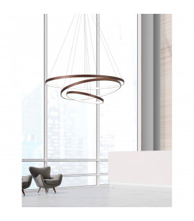 Dea Integrated LED Pendant Ceiling Light Coffee Brown Aluminium Adjustable LED 111W 5500Lm 3000K-2