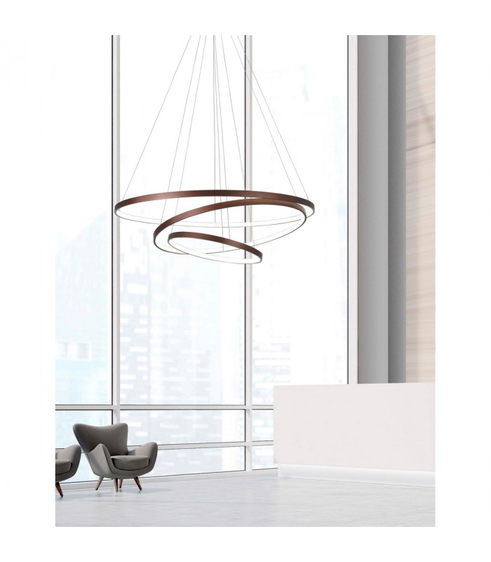 Dea Integrated LED Pendant Ceiling Light Coffee Brown Aluminium Adjustable LED 111W 5500Lm 3000K-2
