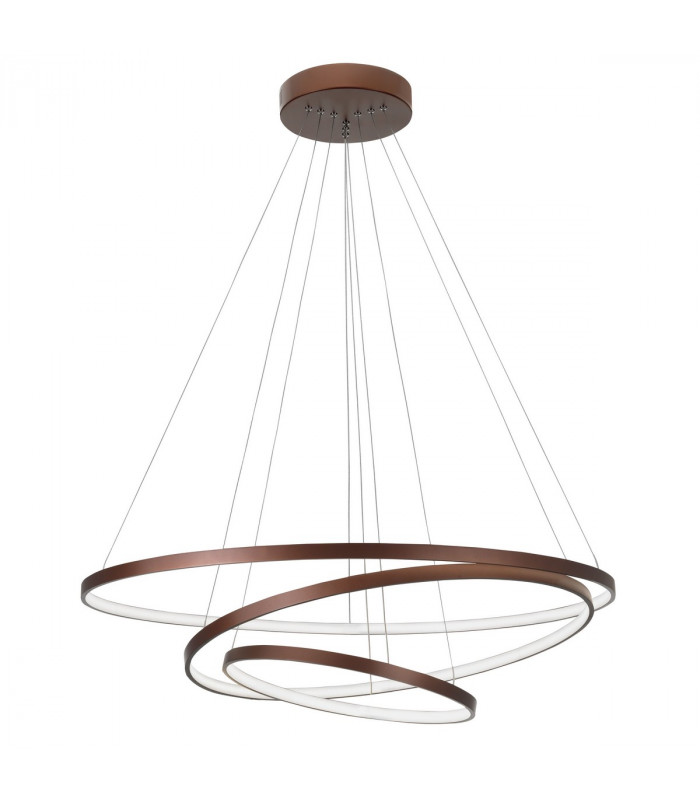 Dea Integrated LED Pendant Ceiling Light Coffee Brown Aluminium Adjustable LED 111W 5500Lm 3000K-3