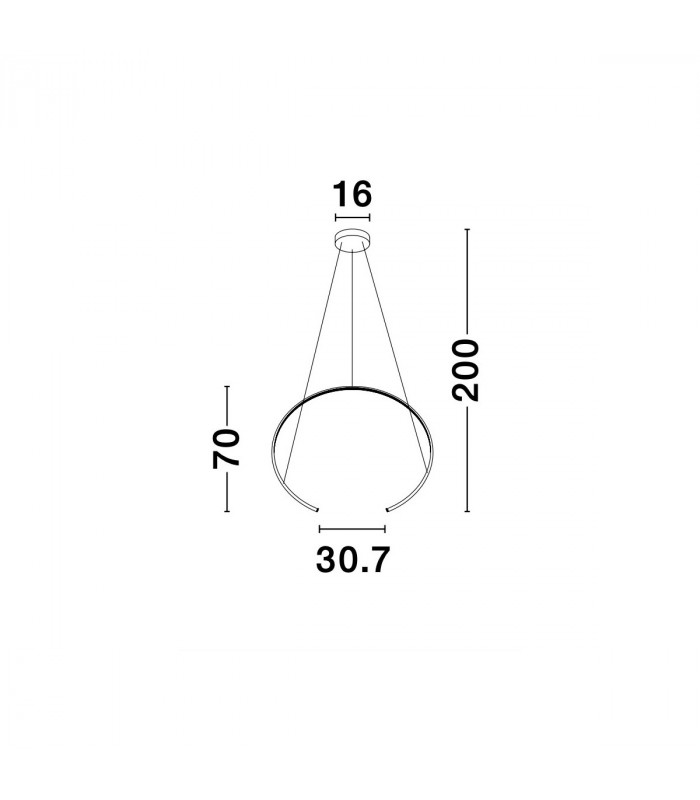 Breda Integrated LED Pendant Ceiling Light Sandy Black Aluminium LED 30W 1480Lm 3000K-8