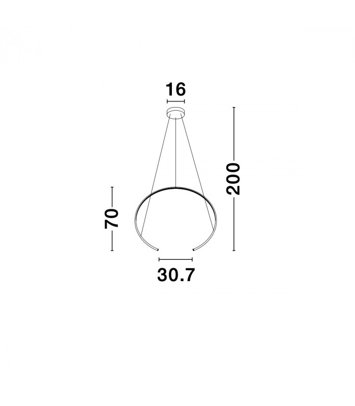 Breda Integrated LED Pendant Ceiling Light Sandy White Aluminium LED 30W 1480Lm 3000K-8