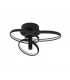 Emil Integrated LED Semi Flush Light Sandy Black Aluminium LED 30W 2300Lm 3000K-3