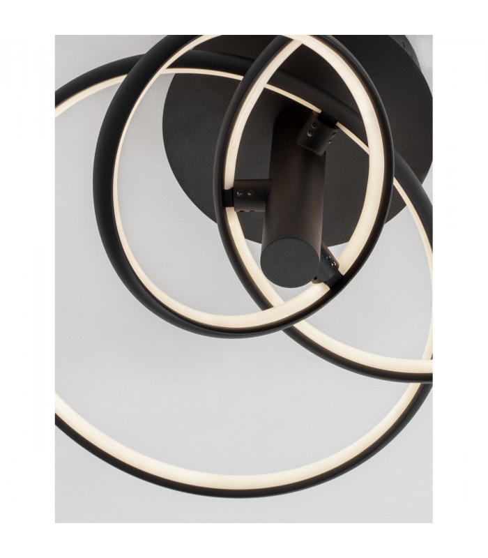Emil Integrated LED Semi Flush Light Sandy Black Aluminium LED 30W 2300Lm 3000K-8