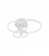 Emil Integrated LED Semi Flush Light Sandy White Aluminium LED 30W 2300Lm 3000K-1