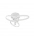 Emil Integrated LED Semi Flush Light Sandy White Aluminium LED 30W 2300Lm 3000K-3