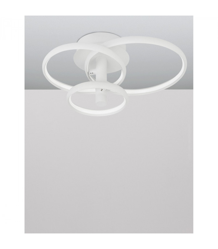 Emil Integrated LED Semi Flush Light Sandy White Aluminium LED 30W 2300Lm 3000K-5