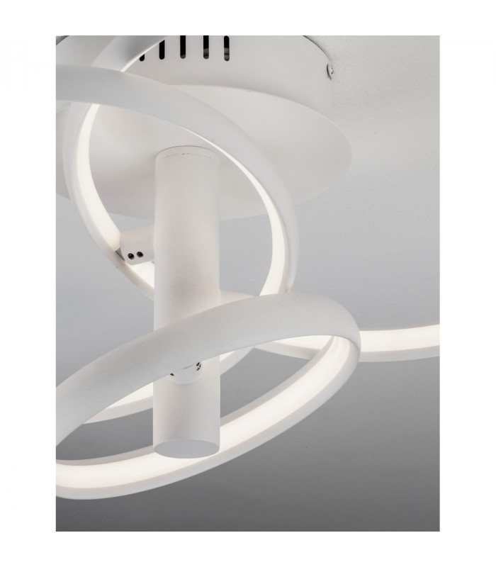 Emil Integrated LED Semi Flush Light Sandy White Aluminium LED 30W 2300Lm 3000K-6