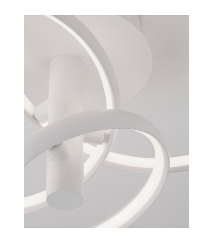 Emil Integrated LED Semi Flush Light Sandy White Aluminium LED 30W 2300Lm 3000K-8