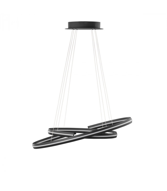 Torrente Integrated LED Pendant Ceiling Light Sandy Black Aluminium Adjustable LED 55W 2475Lm 3000K-3