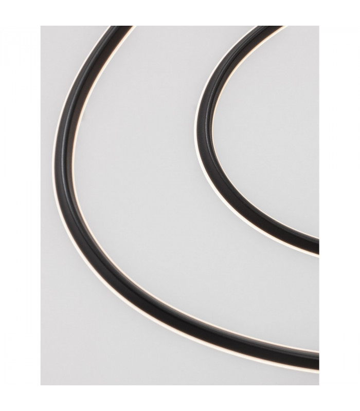 Torrente Integrated LED Pendant Ceiling Light Sandy Black Aluminium Adjustable LED 55W 2475Lm 3000K-5