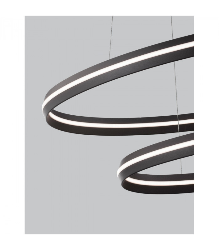 Torrente Integrated LED Pendant Ceiling Light Sandy Black Aluminium Adjustable LED 55W 2475Lm 3000K-7