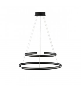 Torrente Integrated LED Pendant Ceiling Light Sandy Black Aluminium Adjustable LED 93W 3422Lm 3000K-1