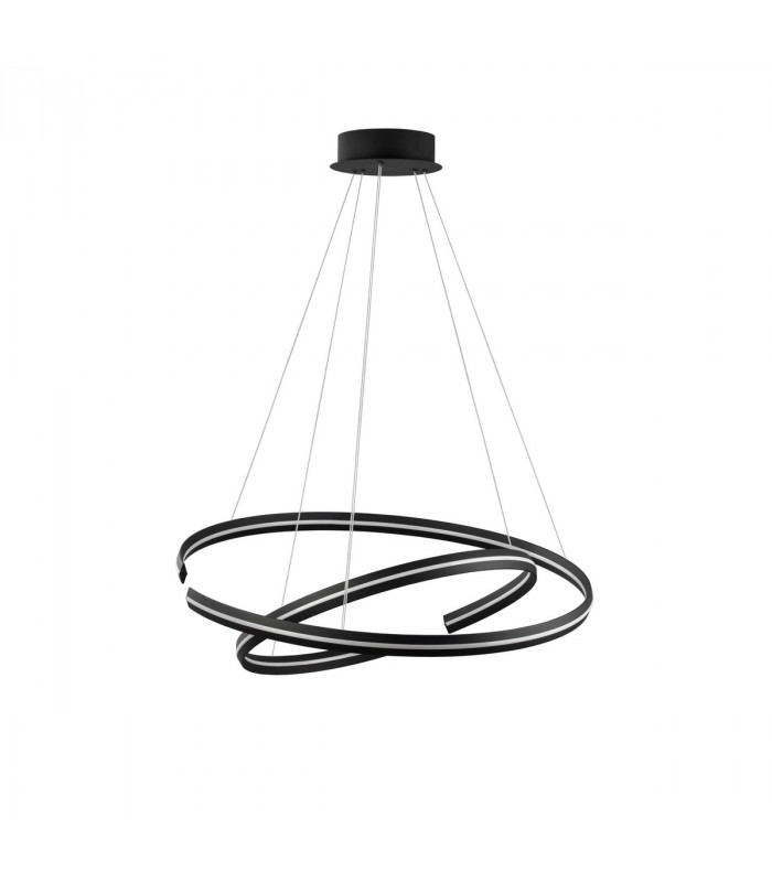 Torrente Integrated LED Pendant Ceiling Light Sandy Black Aluminium Adjustable LED 93W 3422Lm 3000K-3