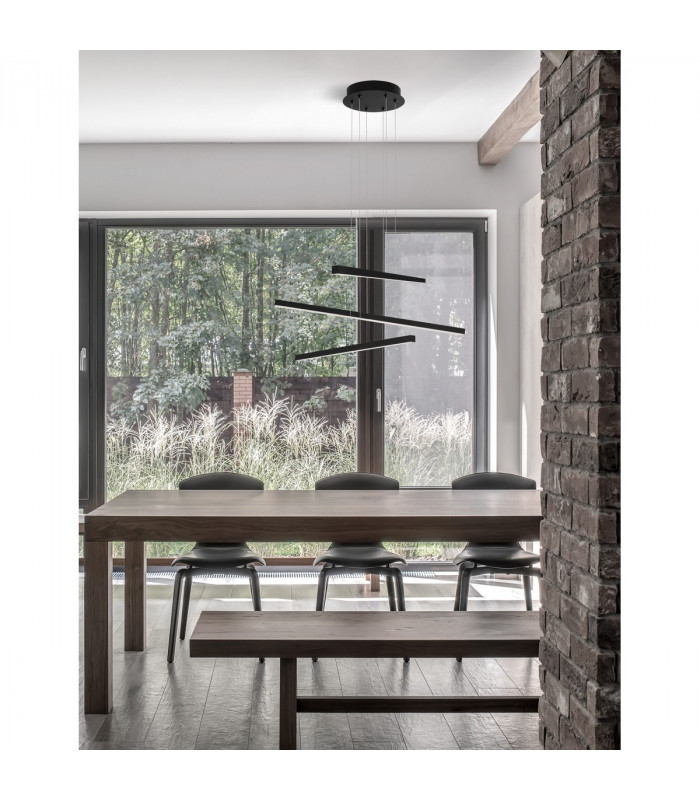 Lior Integrated LED Pendant Ceiling Light Sandy Black Aluminium LED 40W 2890Lm 3000K-2