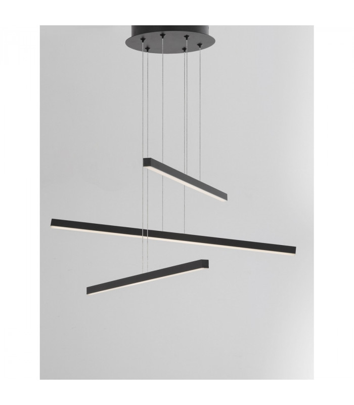 Lior Integrated LED Pendant Ceiling Light Sandy Black Aluminium LED 40W 2890Lm 3000K-3
