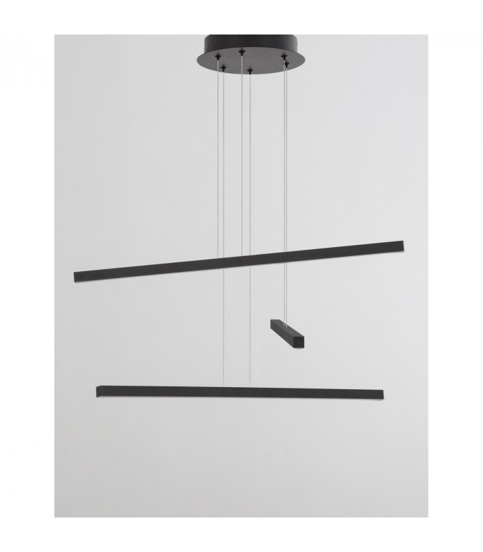 Lior Integrated LED Pendant Ceiling Light Sandy Black Aluminium LED 40W 2890Lm 3000K-4