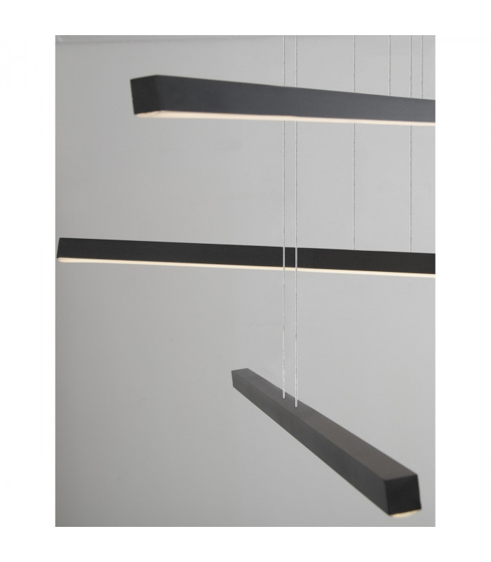 Lior Integrated LED Pendant Ceiling Light Sandy Black Aluminium LED 40W 2890Lm 3000K-5